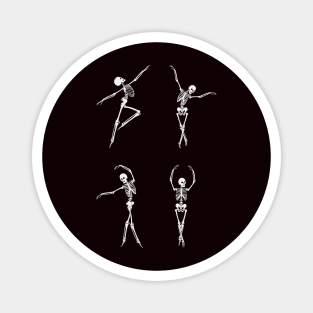 Ballerina Skeletons fall design Magnet